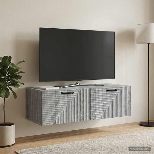 Nástěnná Tv Skříň Šedá Sonoma 98 X 41 X 30 Cm Kompozitní Dřevo