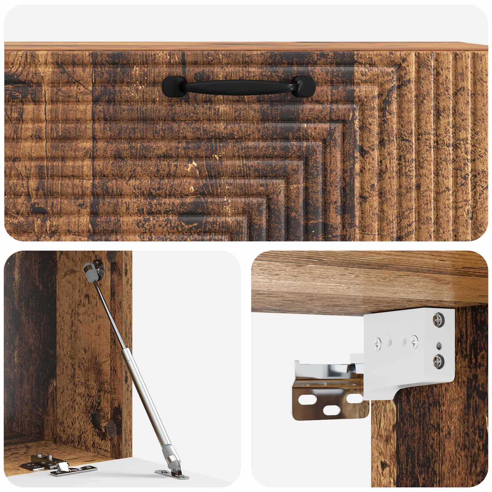 Nástěnná Tv Skříň Staré Dřevo 98 X 41 X 30 Cm Kompozitní Dřevo