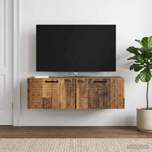 Nástěnná Tv Skříň Staré Dřevo 98 X 41 X 30 Cm Kompozitní Dřevo