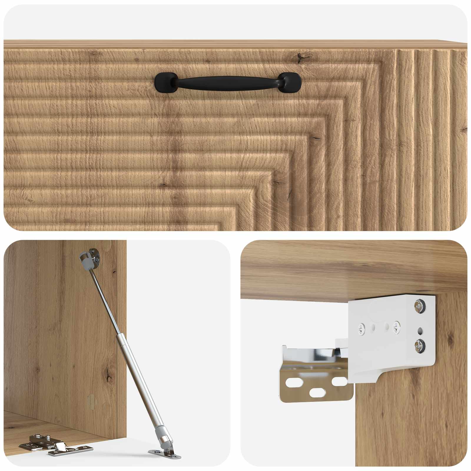 Nástěnná Tv Skříň 98 X 41 X 30 Cm Dub Artisan Kompozitní Dřevo