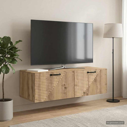 Nástěnná Tv Skříň 98 X 41 X 30 Cm Dub Artisan Kompozitní Dřevo