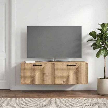 Nástěnná Tv Skříň 98 X 41 X 30 Cm Dub Artisan Kompozitní Dřevo