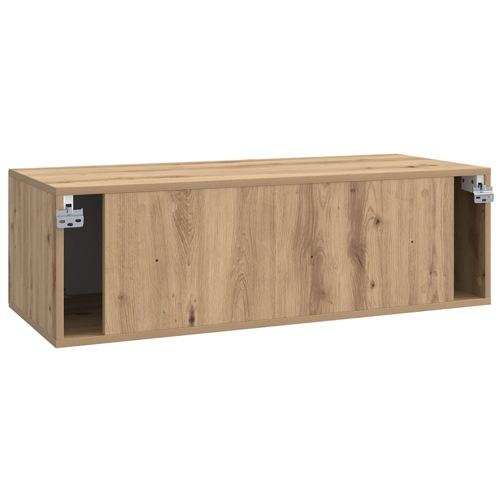 Nástěnná Tv Skříň 98 X 41 X 30 Cm Dub Artisan Kompozitní Dřevo