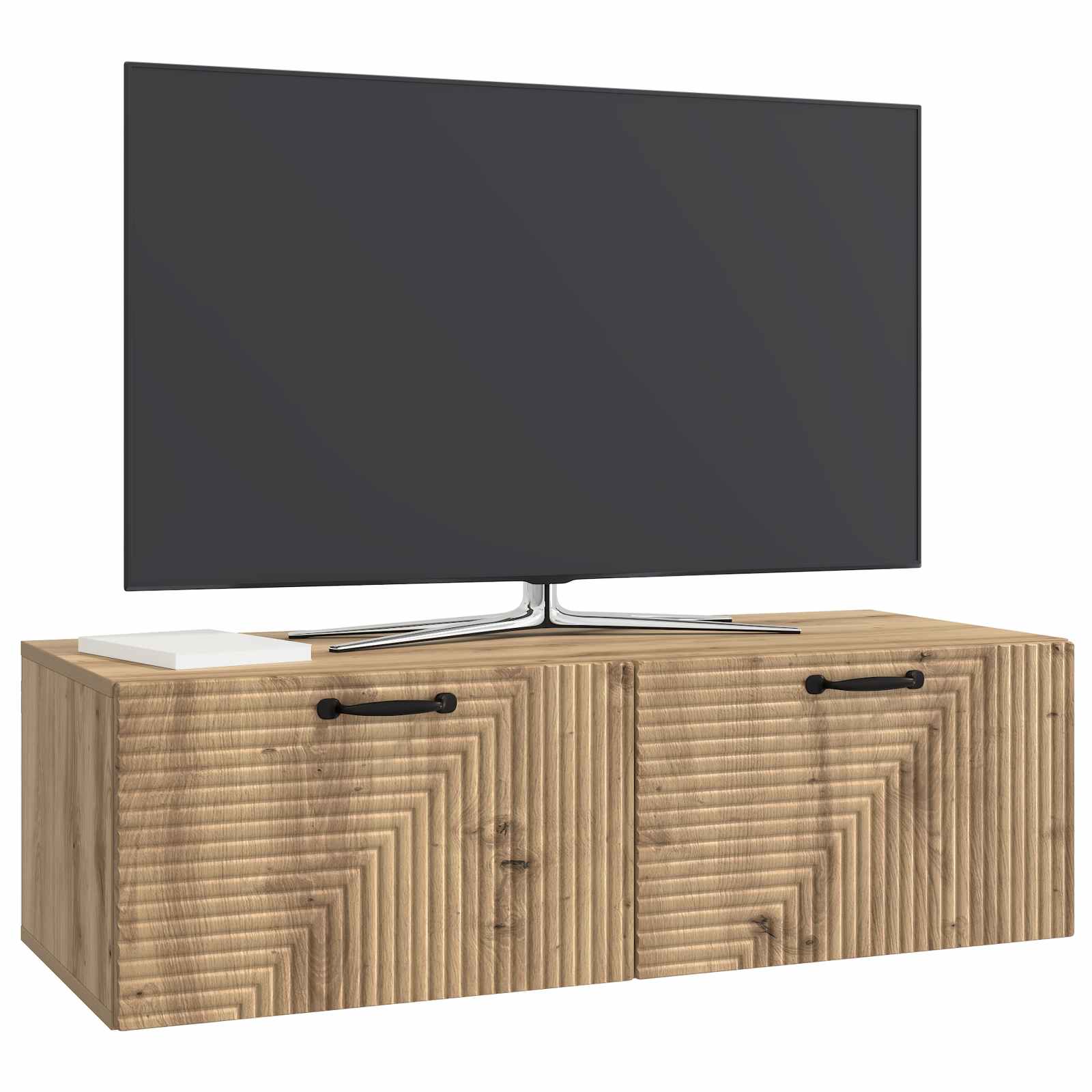 Nástěnná Tv Skříň 98 X 41 X 30 Cm Dub Artisan Kompozitní Dřevo
