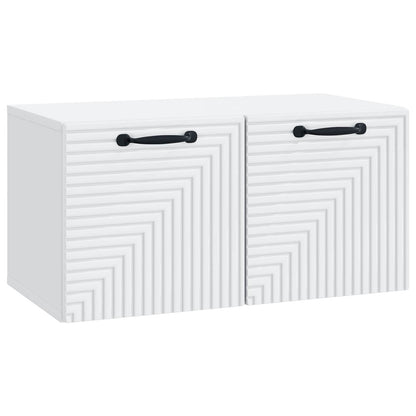Nástěnná Tv Skříň Bílá 59,5 X 31 X 30 Cm Kompozitní Dřevo