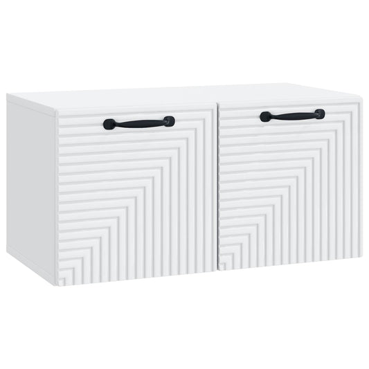 Nástěnná Tv Skříň Bílá 59,5 X 31 X 30 Cm Kompozitní Dřevo
