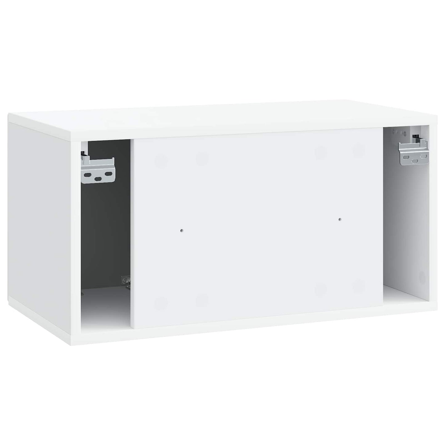 Nástěnná Tv Skříň Bílá 59,5 X 31 X 30 Cm Kompozitní Dřevo