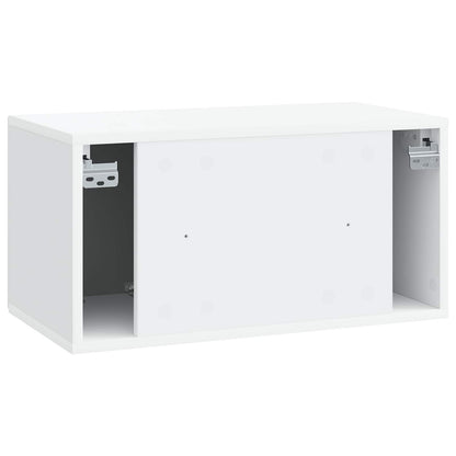 Nástěnná Tv Skříň Bílá 59,5 X 31 X 30 Cm Kompozitní Dřevo