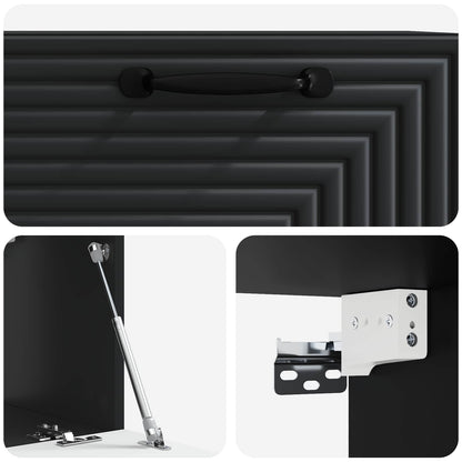 Nástěnná Tv Skříň Černá 59,5 X 31 X 30 Cm Kompozitní Dřevo