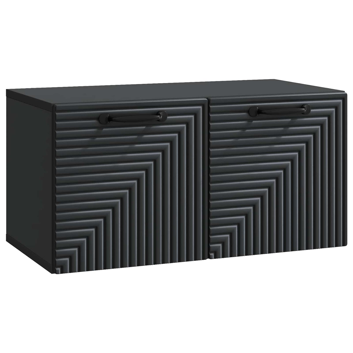 Nástěnná Tv Skříň Černá 59,5 X 31 X 30 Cm Kompozitní Dřevo