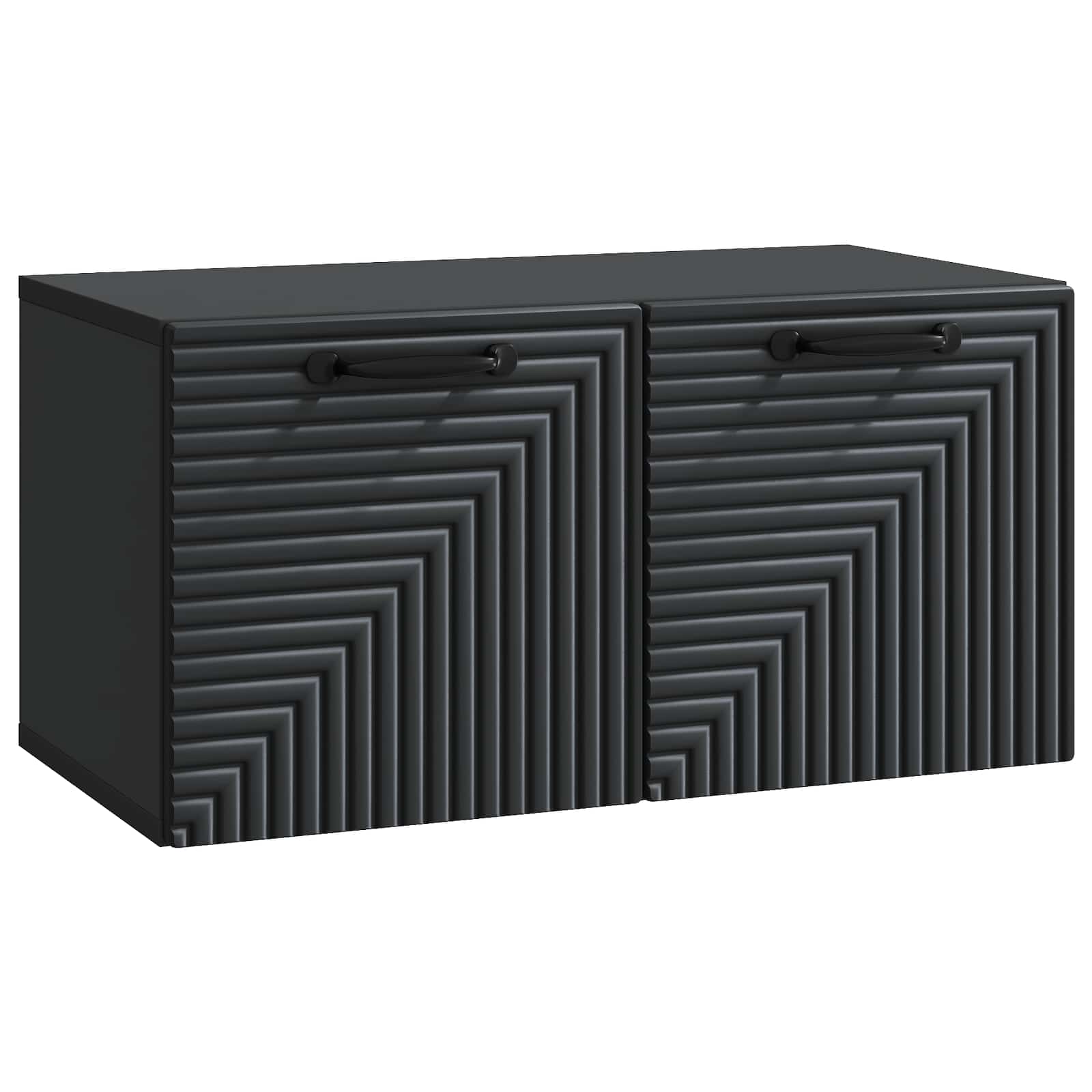 Nástěnná Tv Skříň Černá 59,5 X 31 X 30 Cm Kompozitní Dřevo