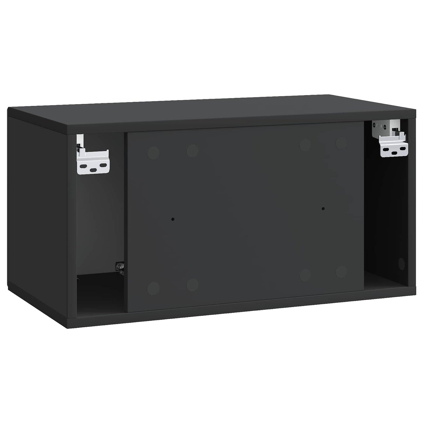 Nástěnná Tv Skříň Černá 59,5 X 31 X 30 Cm Kompozitní Dřevo