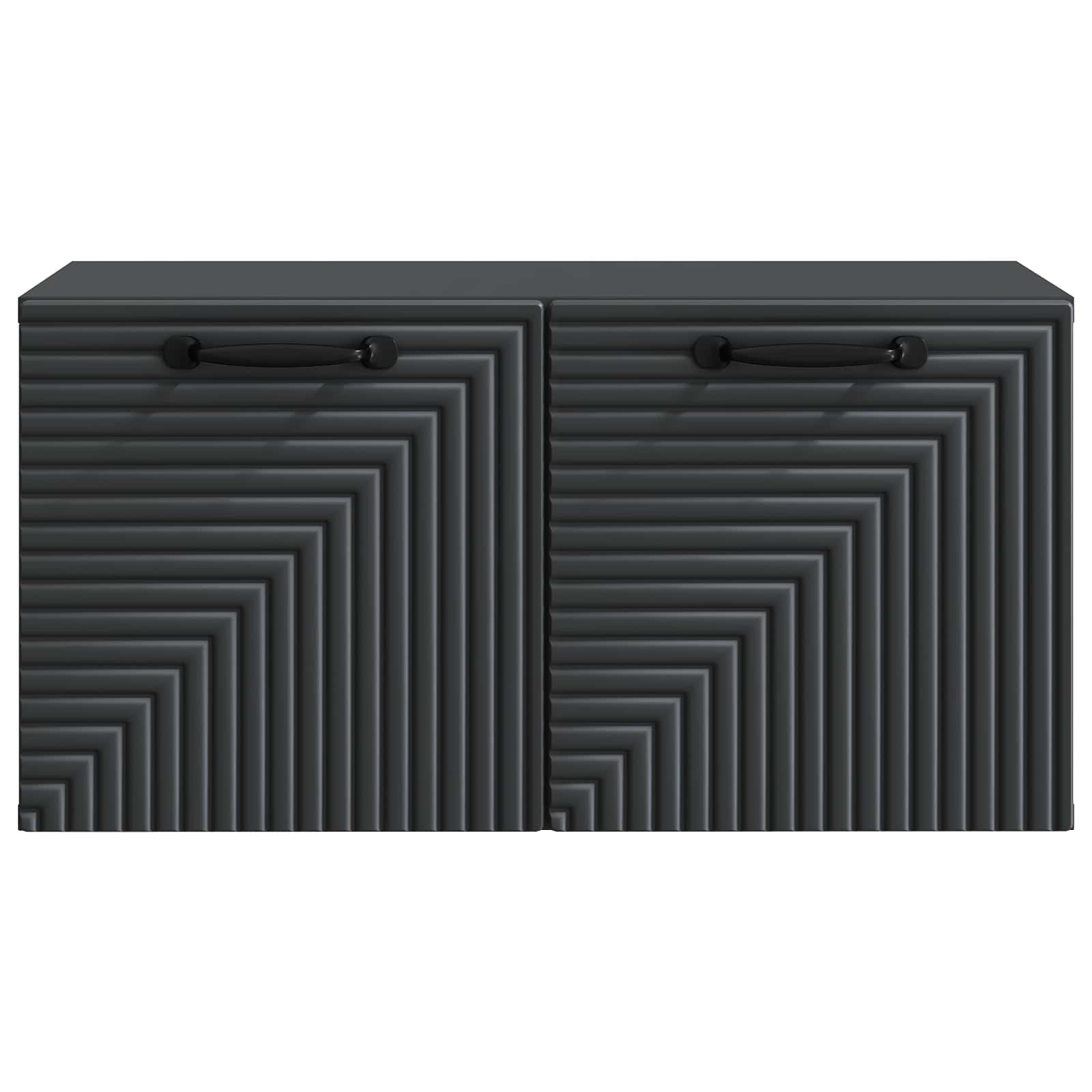 Nástěnná Tv Skříň Černá 59,5 X 31 X 30 Cm Kompozitní Dřevo