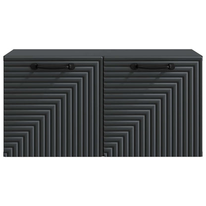 Nástěnná Tv Skříň Černá 59,5 X 31 X 30 Cm Kompozitní Dřevo