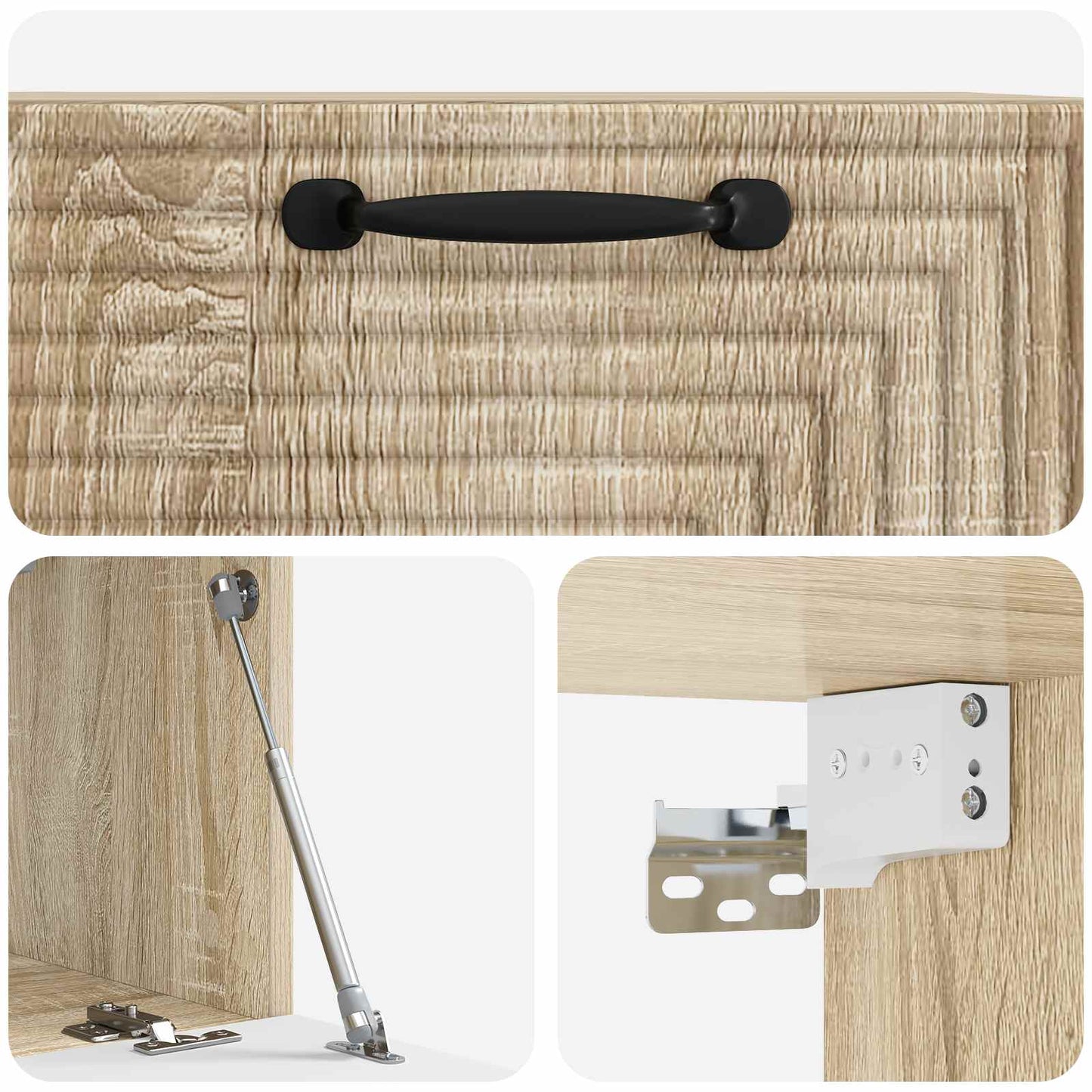 Nástěnná Tv Skříň Dub Sonoma 59,5 X 31 X 30 Cm Kompozitní Dřevo