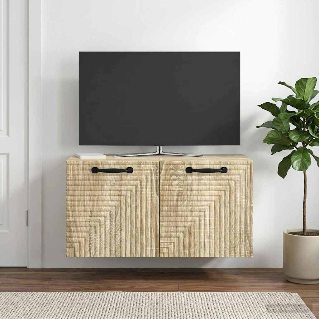 Nástěnná Tv Skříň Dub Sonoma 59,5 X 31 X 30 Cm Kompozitní Dřevo