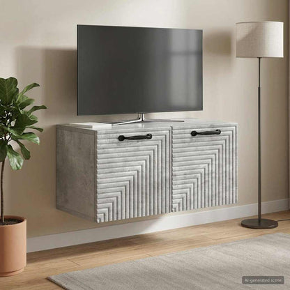 Nástěnná Tv Skříň Nástěnný Betonově Šedá 59,5 X 31 X 30 Cm
