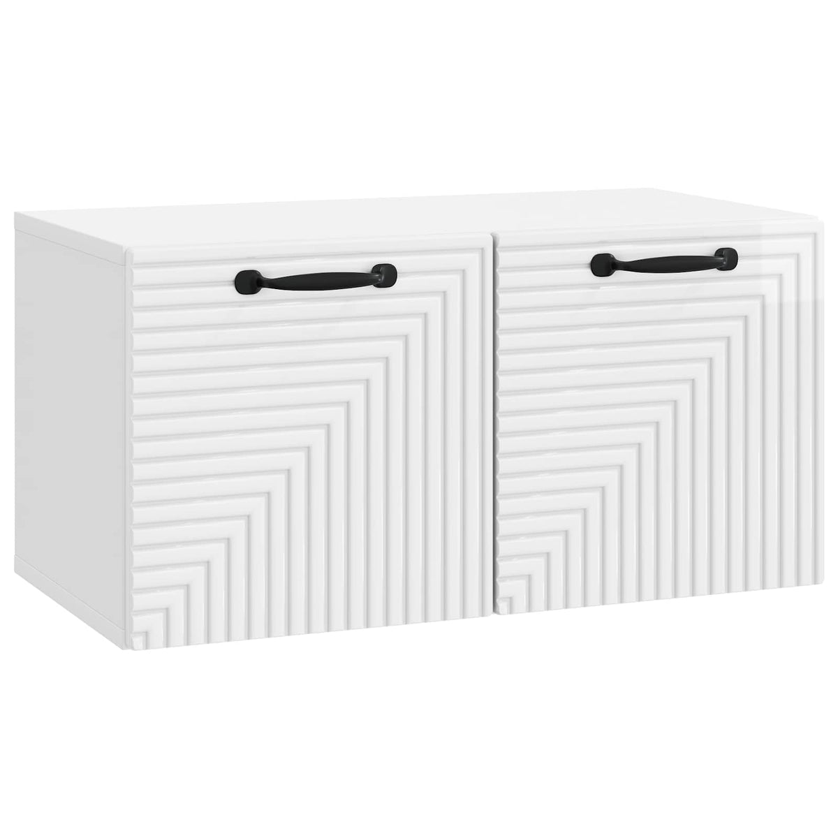 Nástěnná Tv Skříň Bílá S Vysokým Leskem 59,5 X 31 X 30 Cm