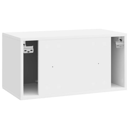 Nástěnná Tv Skříň Bílá S Vysokým Leskem 59,5 X 31 X 30 Cm
