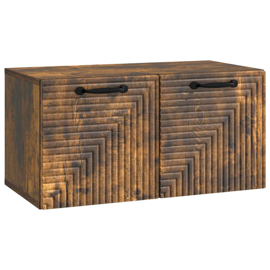 Nástěnná Tv Skříň Nástěnný Kouřový Dub 59,5 X 31 X 30 Cm