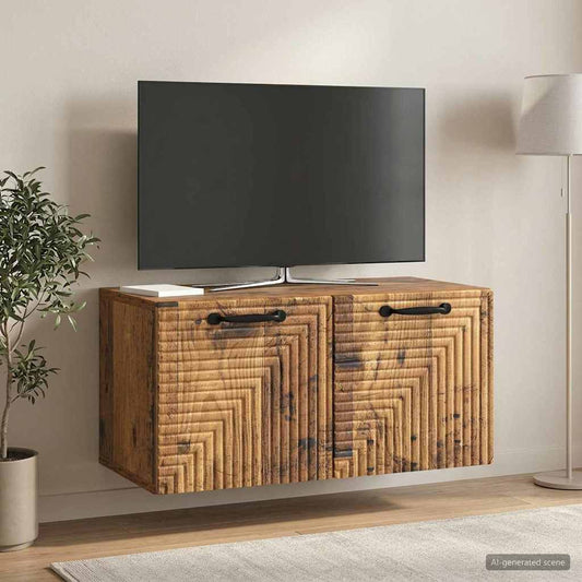 Nástěnná Tv Skříň Nástěnný Staré Dřevo 59,5 X 31 X 30 Cm