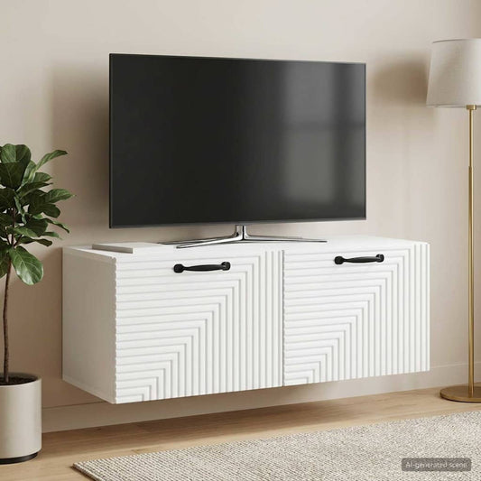 Nástěnná Tv Skříň Bílá 78,5 X 31 X 30 Cm Kompozitní Dřevo
