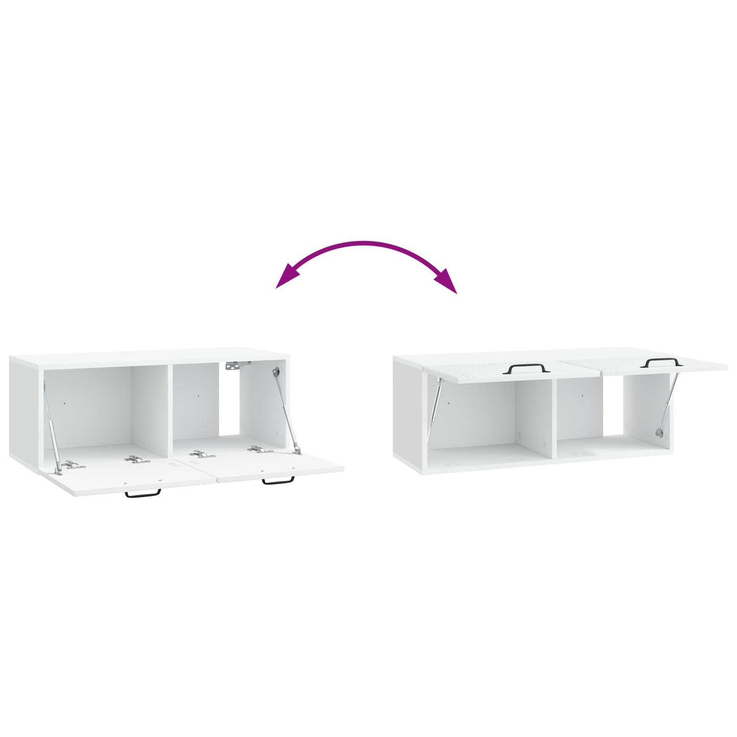 Nástěnná Tv Skříň Bílá 78,5 X 31 X 30 Cm Kompozitní Dřevo