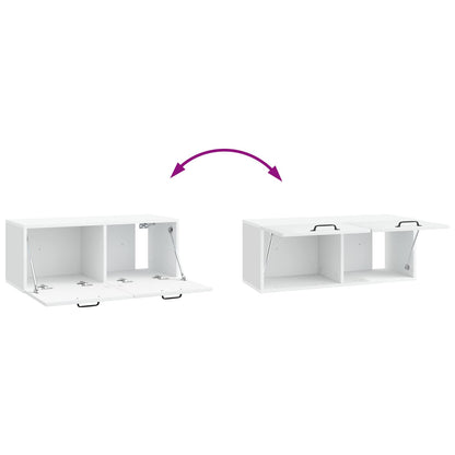 Nástěnná Tv Skříň Bílá 78,5 X 31 X 30 Cm Kompozitní Dřevo