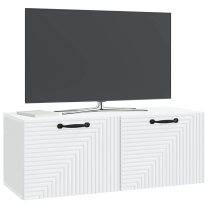 Nástěnná Tv Skříň Bílá 78,5 X 31 X 30 Cm Kompozitní Dřevo