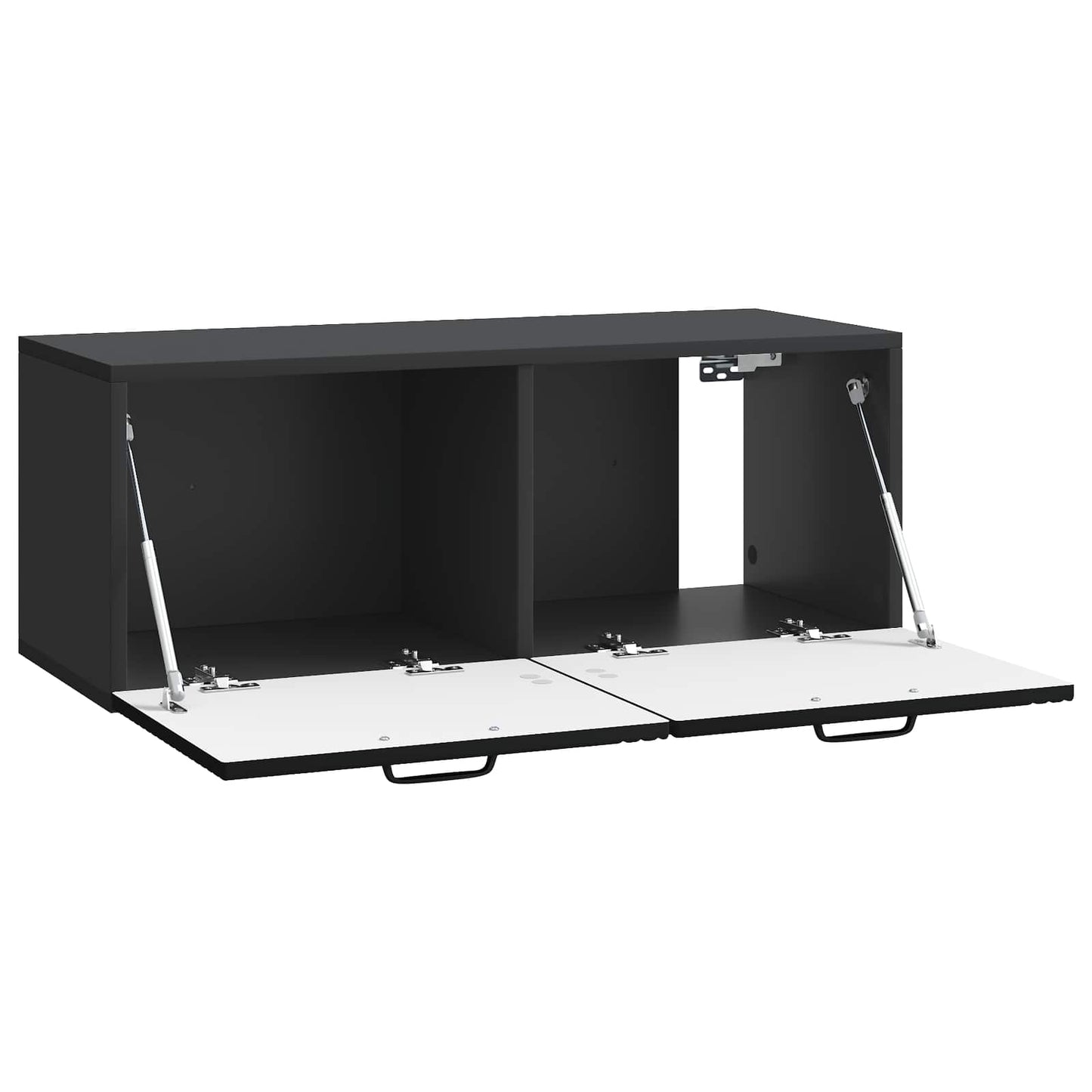 Nástěnná Tv Skříň Černá 78,5 X 31 X 30 Cm Kompozitní Dřevo