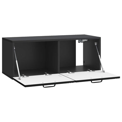 Nástěnná Tv Skříň Černá 78,5 X 31 X 30 Cm Kompozitní Dřevo