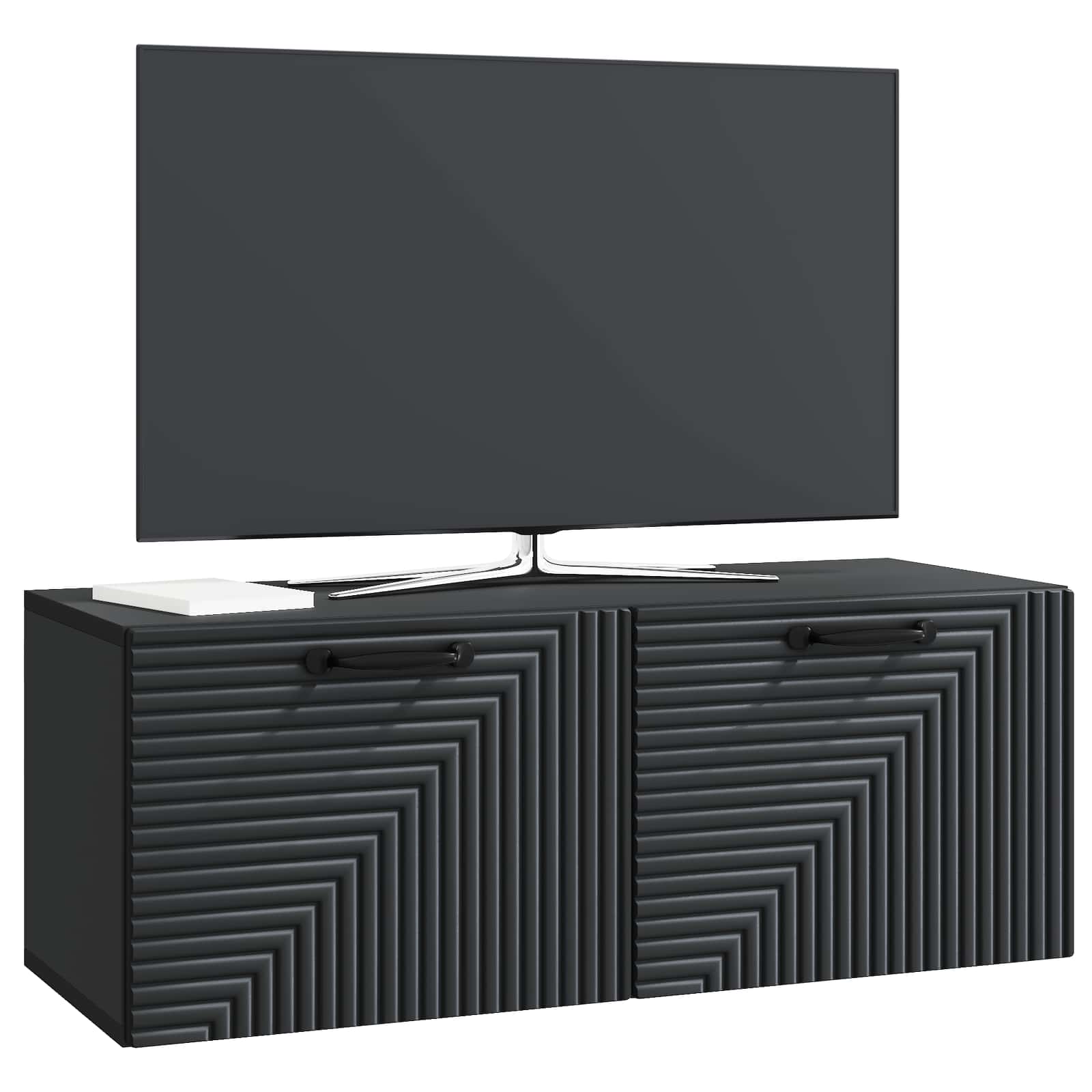 Nástěnná Tv Skříň Černá 78,5 X 31 X 30 Cm Kompozitní Dřevo
