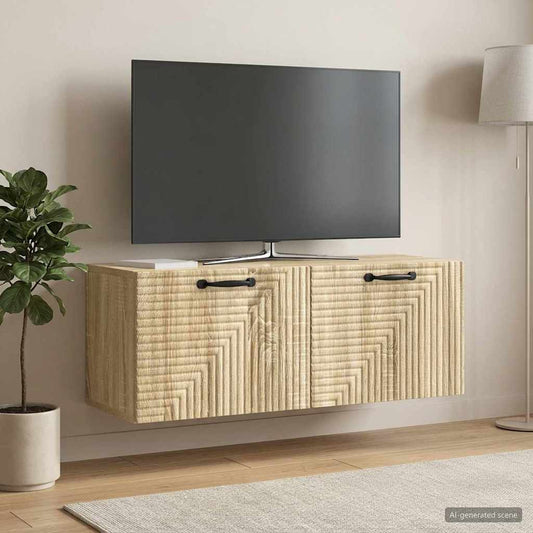 Nástěnná Tv Skříň Dub Sonoma 78,5 X 31 X 30 Cm Kompozitní Dřevo