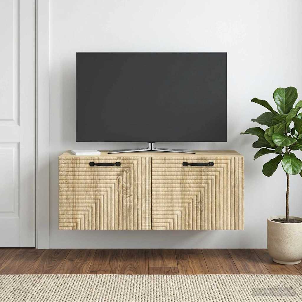 Nástěnná Tv Skříň Dub Sonoma 78,5 X 31 X 30 Cm Kompozitní Dřevo
