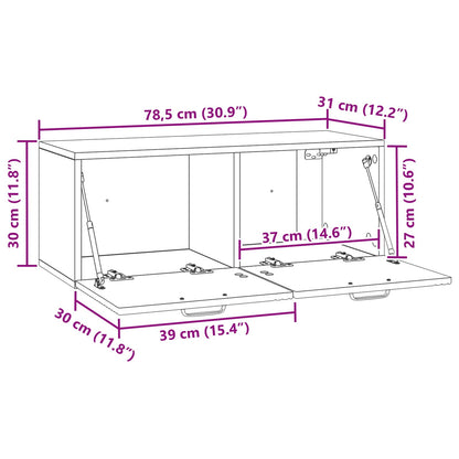 Nástěnná Tv Skříň Dub Sonoma 78,5 X 31 X 30 Cm Kompozitní Dřevo