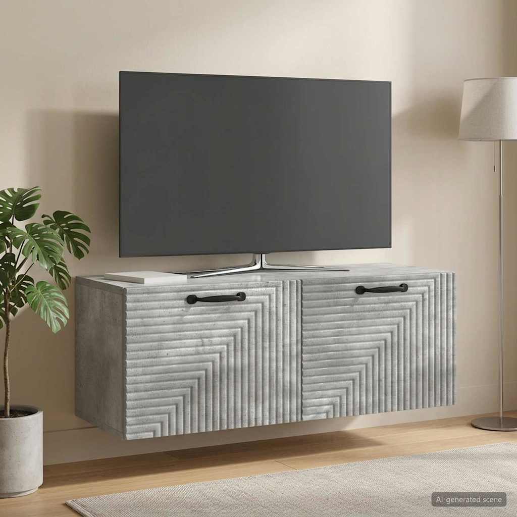 Nástěnná Tv Skříň Nástěnný Betonově Šedá 78,5 X 31 X 30 Cm