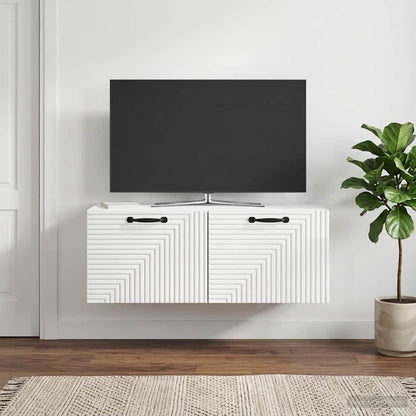 Nástěnná Tv Skříň Bílá S Vysokým Leskem 78,5 X 31 X 30 Cm