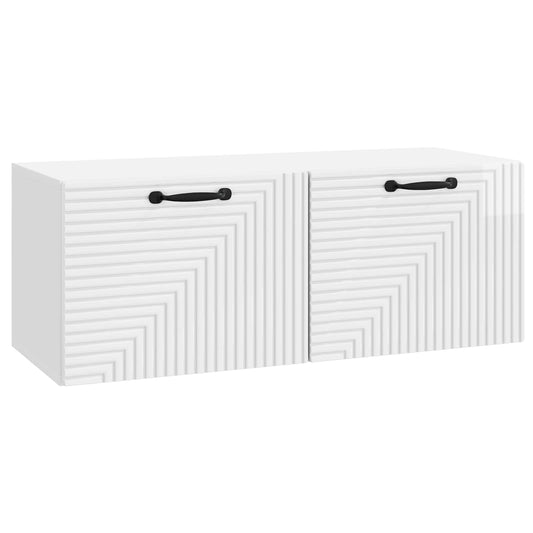 Nástěnná Tv Skříň Bílá S Vysokým Leskem 78,5 X 31 X 30 Cm