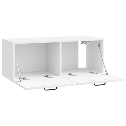 Nástěnná Tv Skříň Bílá S Vysokým Leskem 78,5 X 31 X 30 Cm