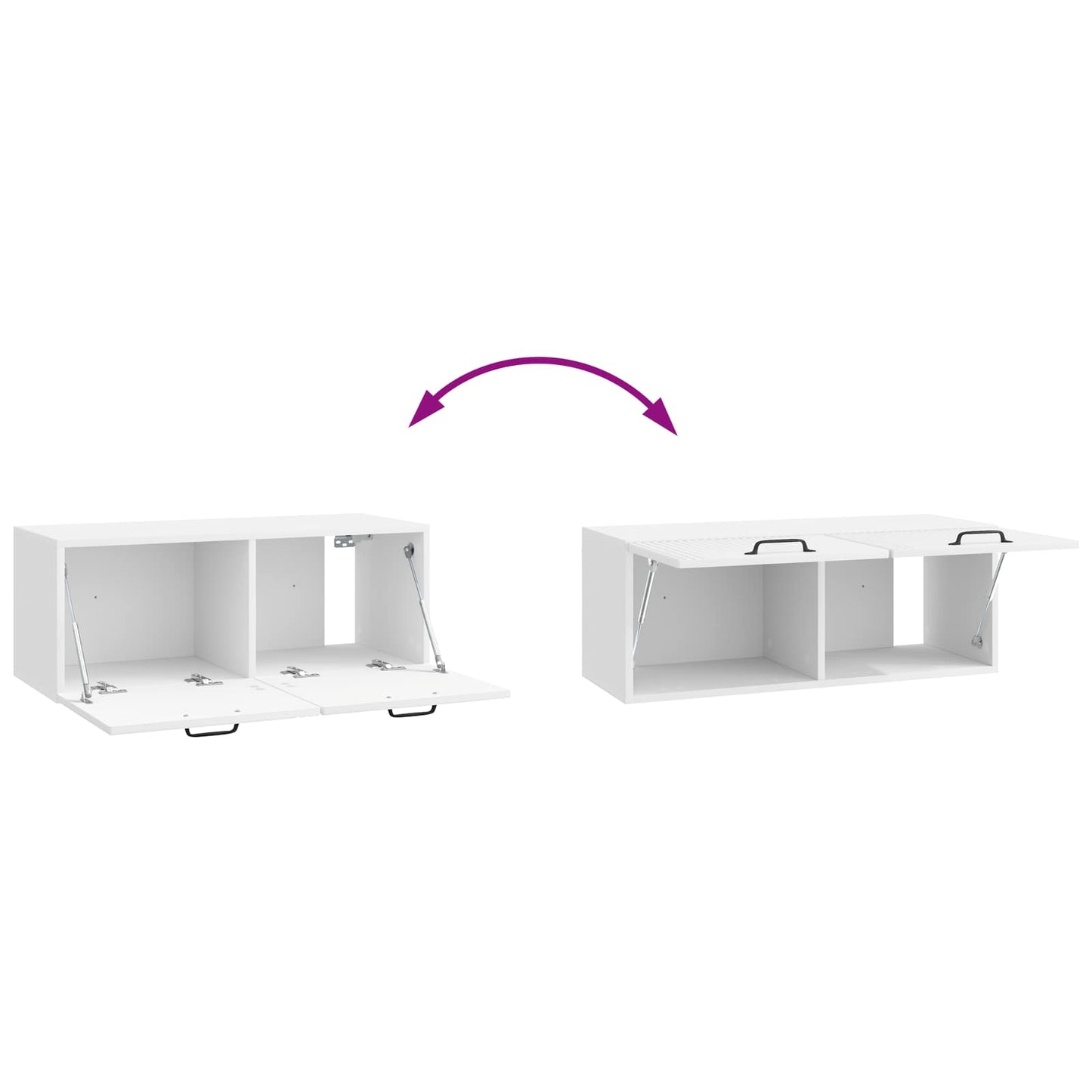Nástěnná Tv Skříň Bílá S Vysokým Leskem 78,5 X 31 X 30 Cm