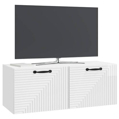 Nástěnná Tv Skříň Bílá S Vysokým Leskem 78,5 X 31 X 30 Cm