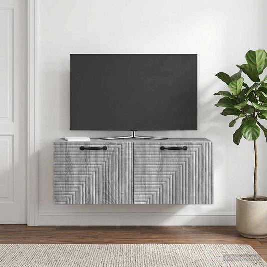 Nástěnná Tv Skříň Nástěnný Šedá Sonoma 78,5 X 31 X 30 Cm