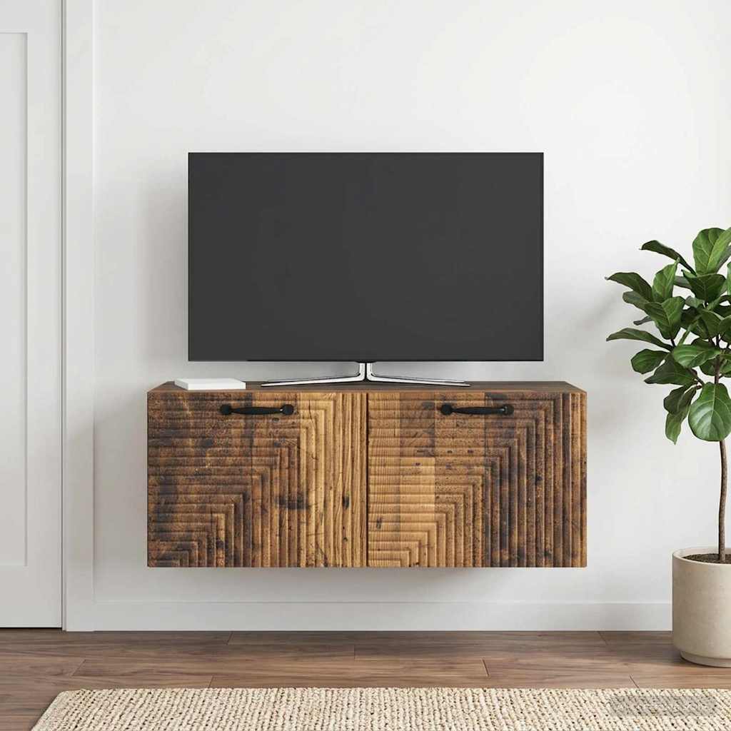 Nástěnná Tv Skříň Nástěnný Staré Dřevo 78,5 X 31 X 30 Cm