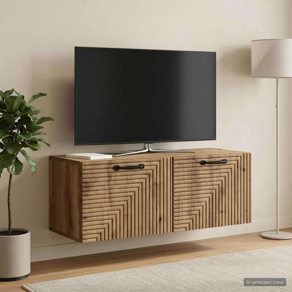 Nástěnná Tv Skříň 78,5 X 31 X 30 Cm Dub Artisan