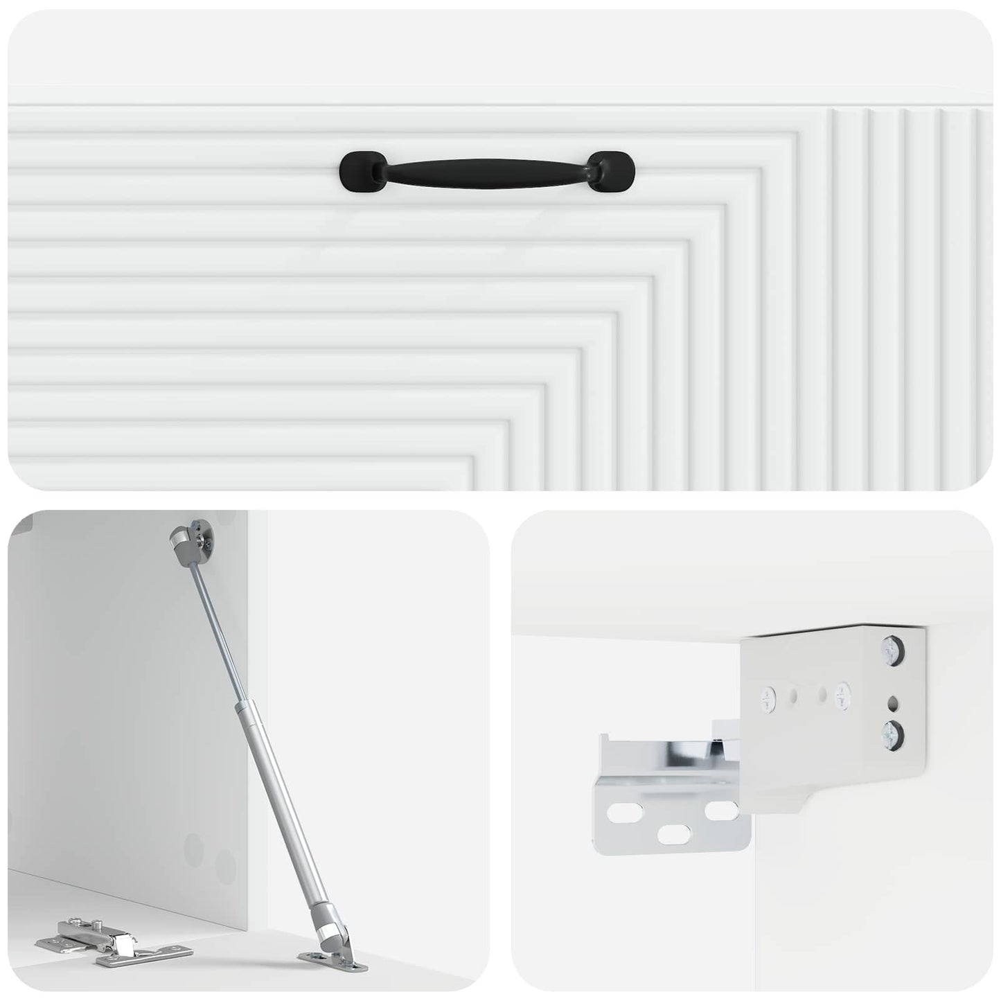 Nástěnná Tv Skříň Bílá 98 X 31 X 30 Cm Kompozitní Dřevo