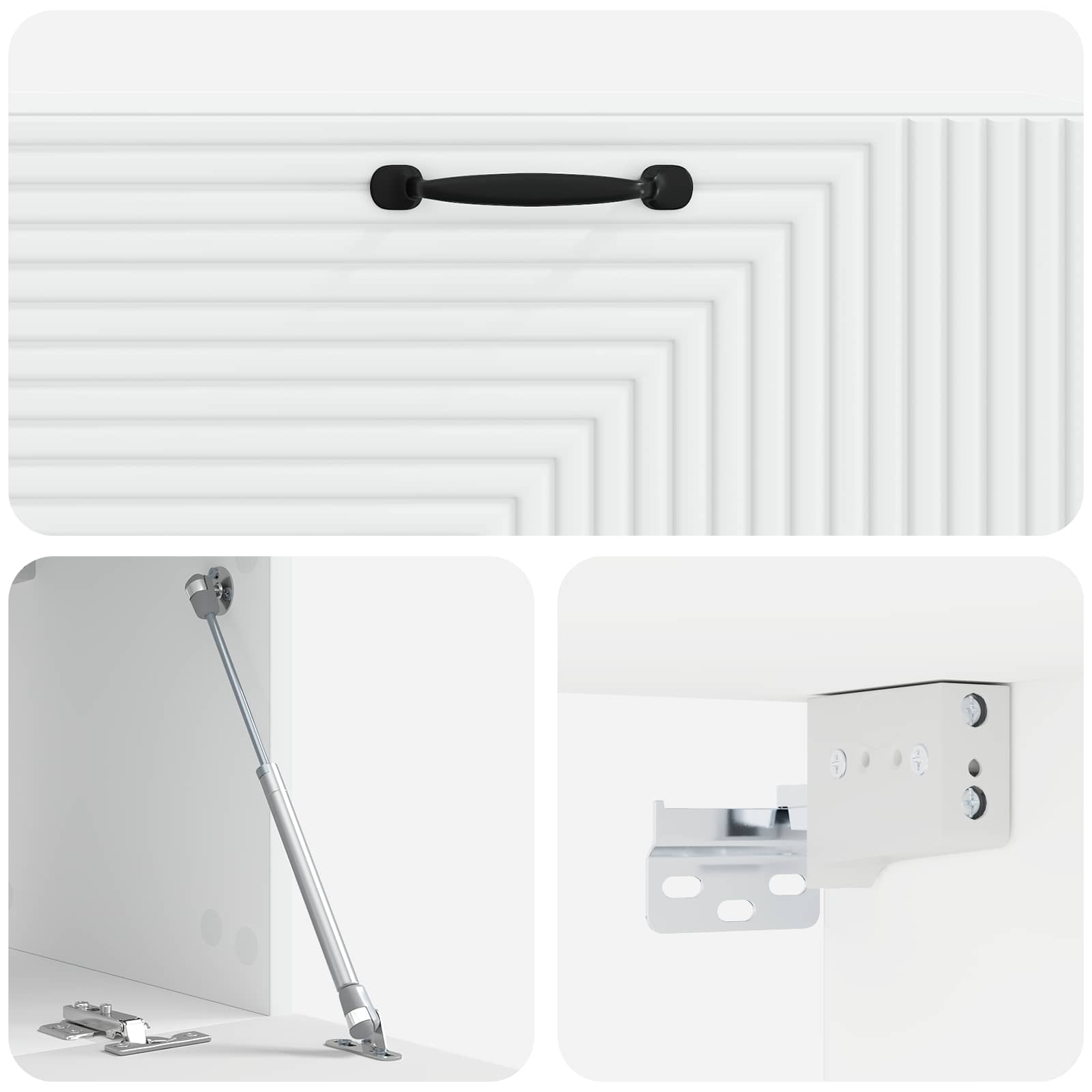 Nástěnná Tv Skříň Bílá 98 X 31 X 30 Cm Kompozitní Dřevo