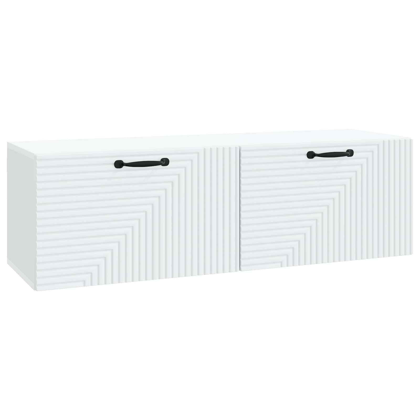 Nástěnná Tv Skříň Bílá 98 X 31 X 30 Cm Kompozitní Dřevo