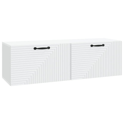 Nástěnná Tv Skříň Bílá 98 X 31 X 30 Cm Kompozitní Dřevo