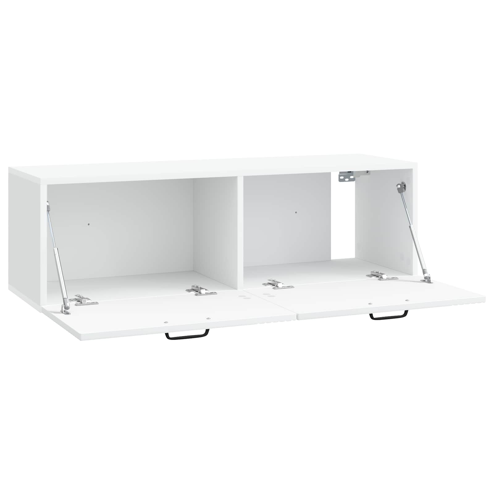 Nástěnná Tv Skříň Bílá 98 X 31 X 30 Cm Kompozitní Dřevo