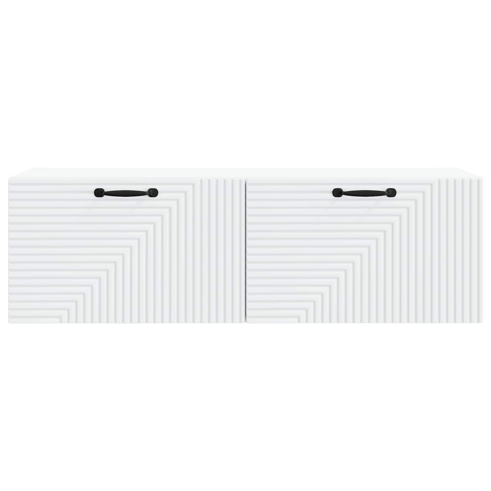 Nástěnná Tv Skříň Bílá 98 X 31 X 30 Cm Kompozitní Dřevo